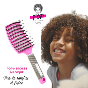 Brosse magic démêlante anti-noeuds (poil de sanglier & nylon) - POPMYCURLS BOX PARIS